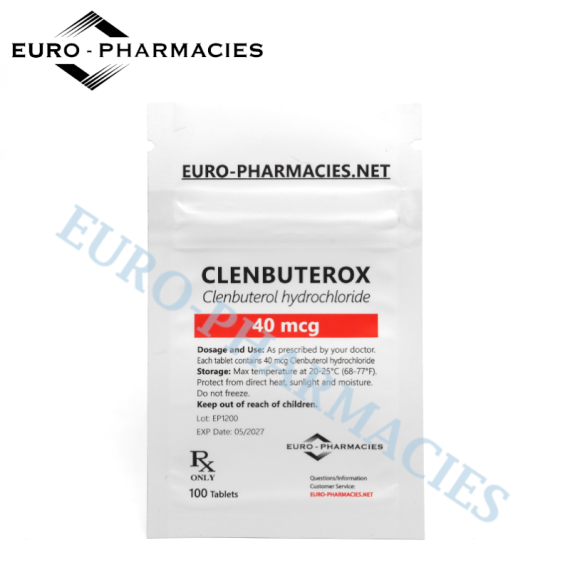 Clenbuterox (Clenbuterol) - 40mcg/tab, 100 pills/bag - Euro-Pharmacies