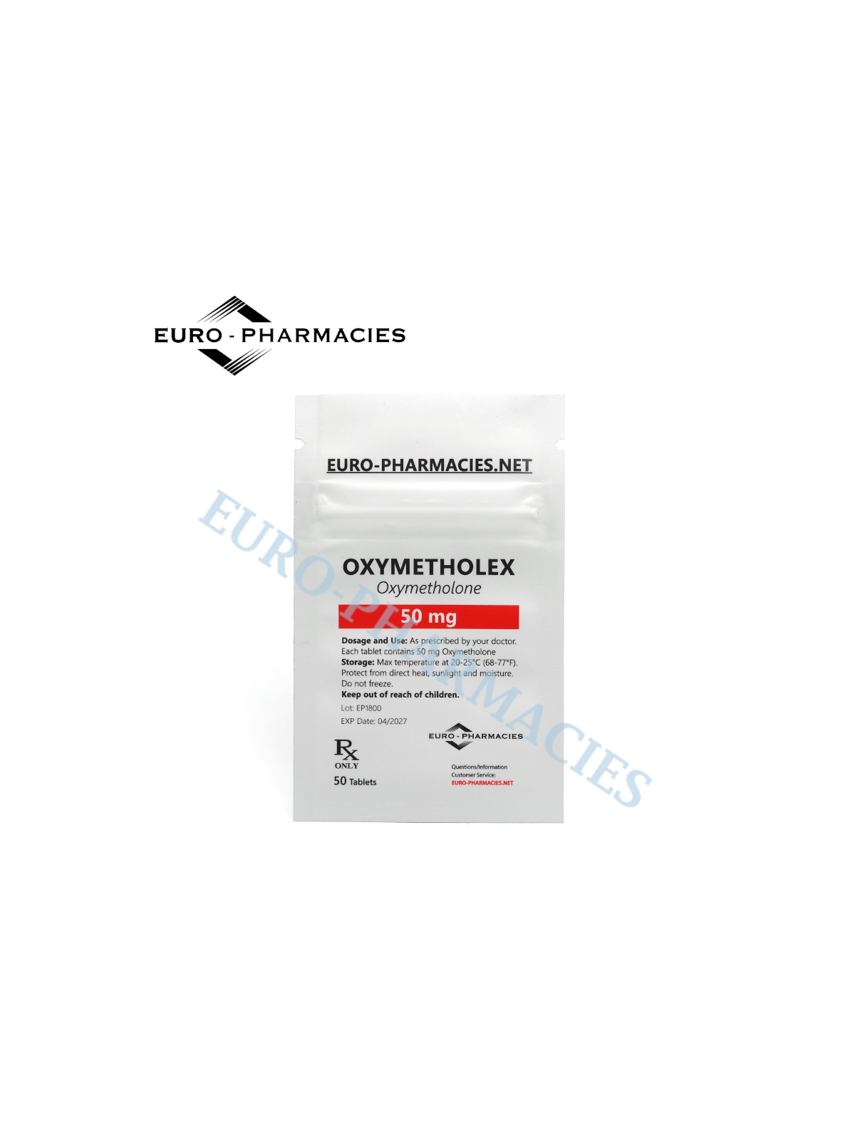 Oxymetholex (Anadrol) - 50mg/tab, 50 pills/bag - Euro-Pharmacies