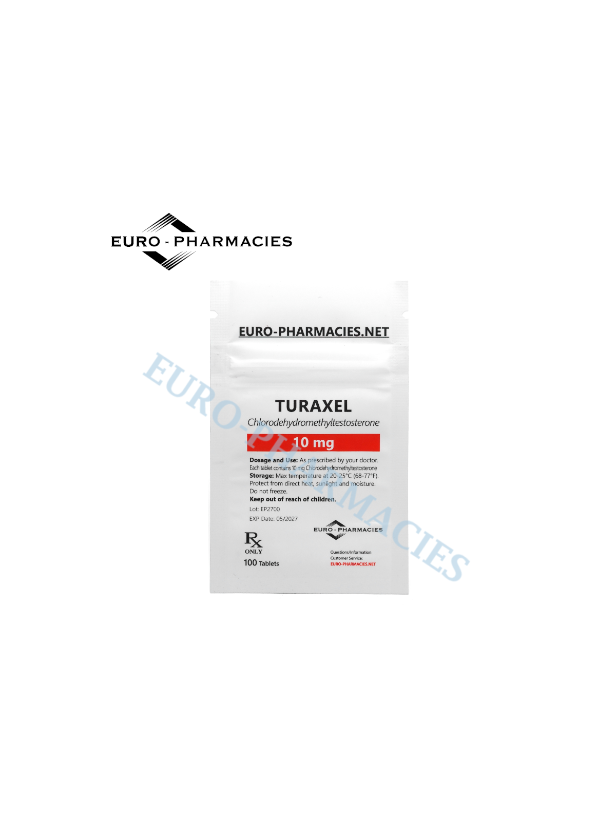 Turaxel (Turanabol) - 10mg/tab, 100 pills/bag - Euro-Pharmacies