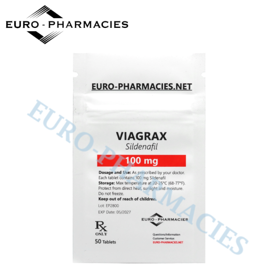 Viagrax (Sildenafil) - 100mg/tab, 50 pills/bag - Euro-Pharmacies