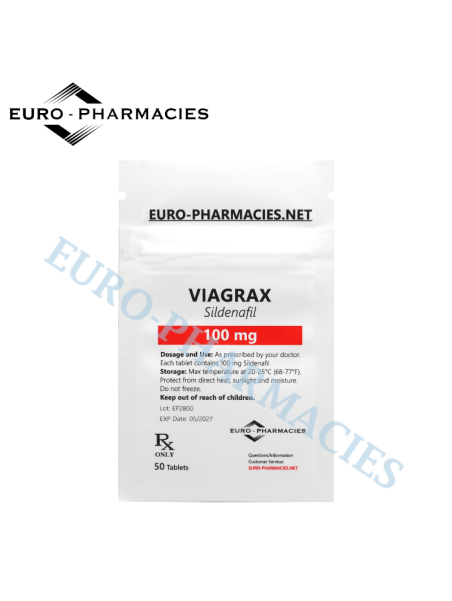 Viagrax (Sildenafil) - 100mg/tab, 50 pills/bag - Euro-Pharmacies