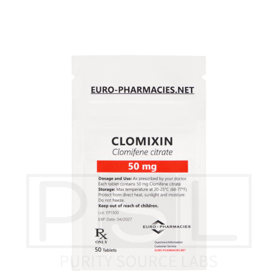 Clomixin (Clomid) - 50mg/tab, 50 pills/bag - Euro-Pharmacies