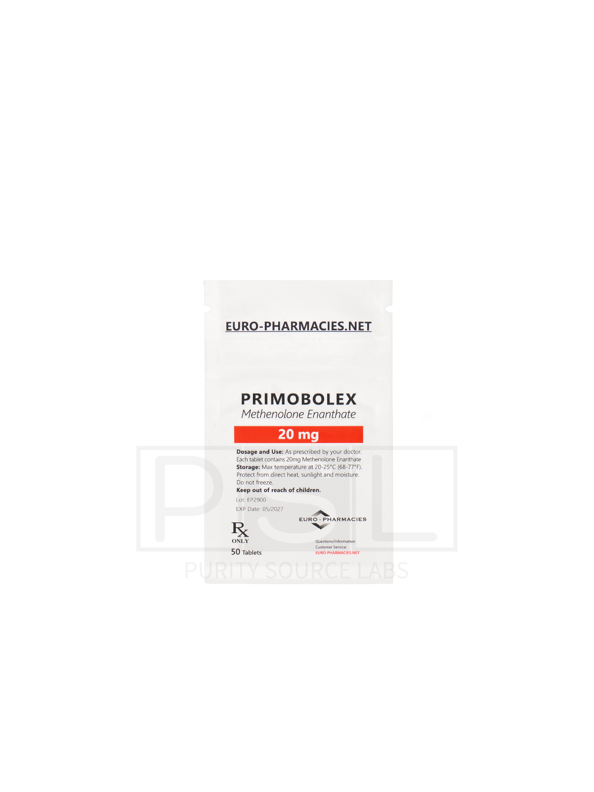 Primobolex (Primobolan depot) - 20mg/tab, 50 pills/bag - Euro-Pharmacies