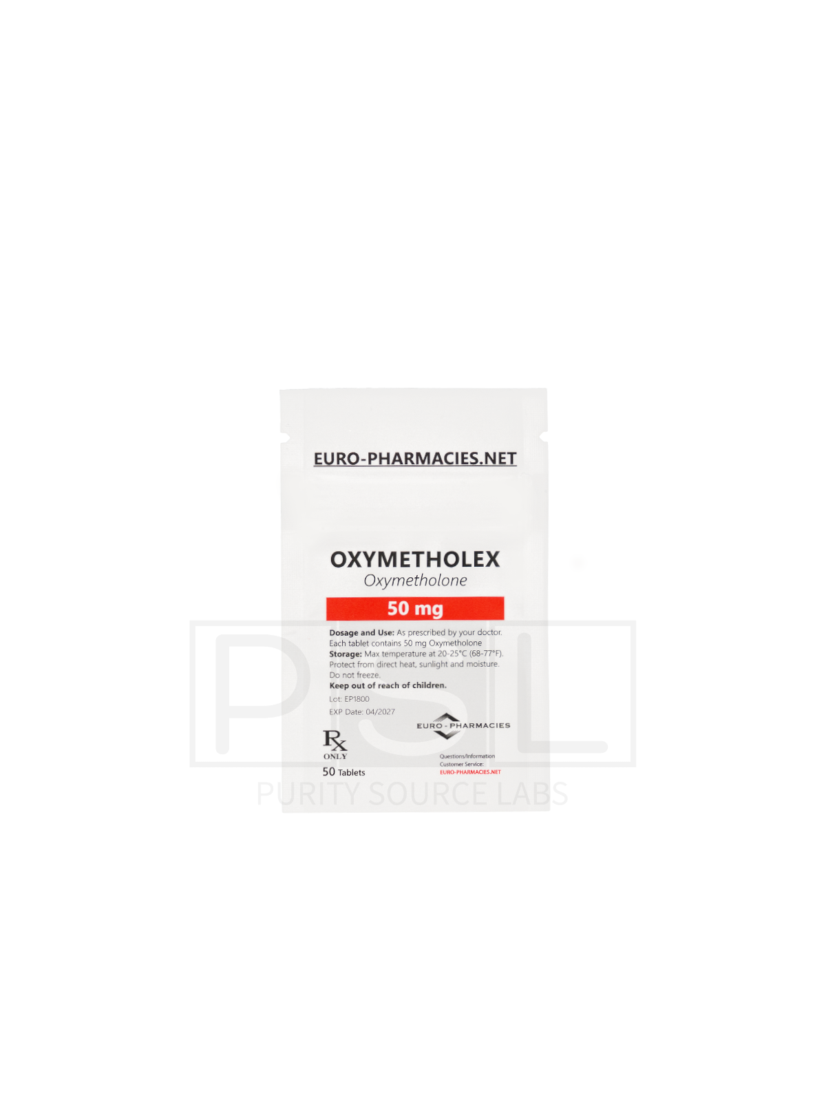 Oxymetholex (Anadrol) - 50mg/tab, 50 pills/bag - Euro-Pharmacies