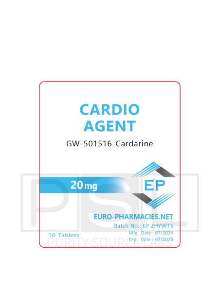 Cardio Agent (GW501516) - 20mg/tab - 50 tab - Euro-Pharmacies - USA