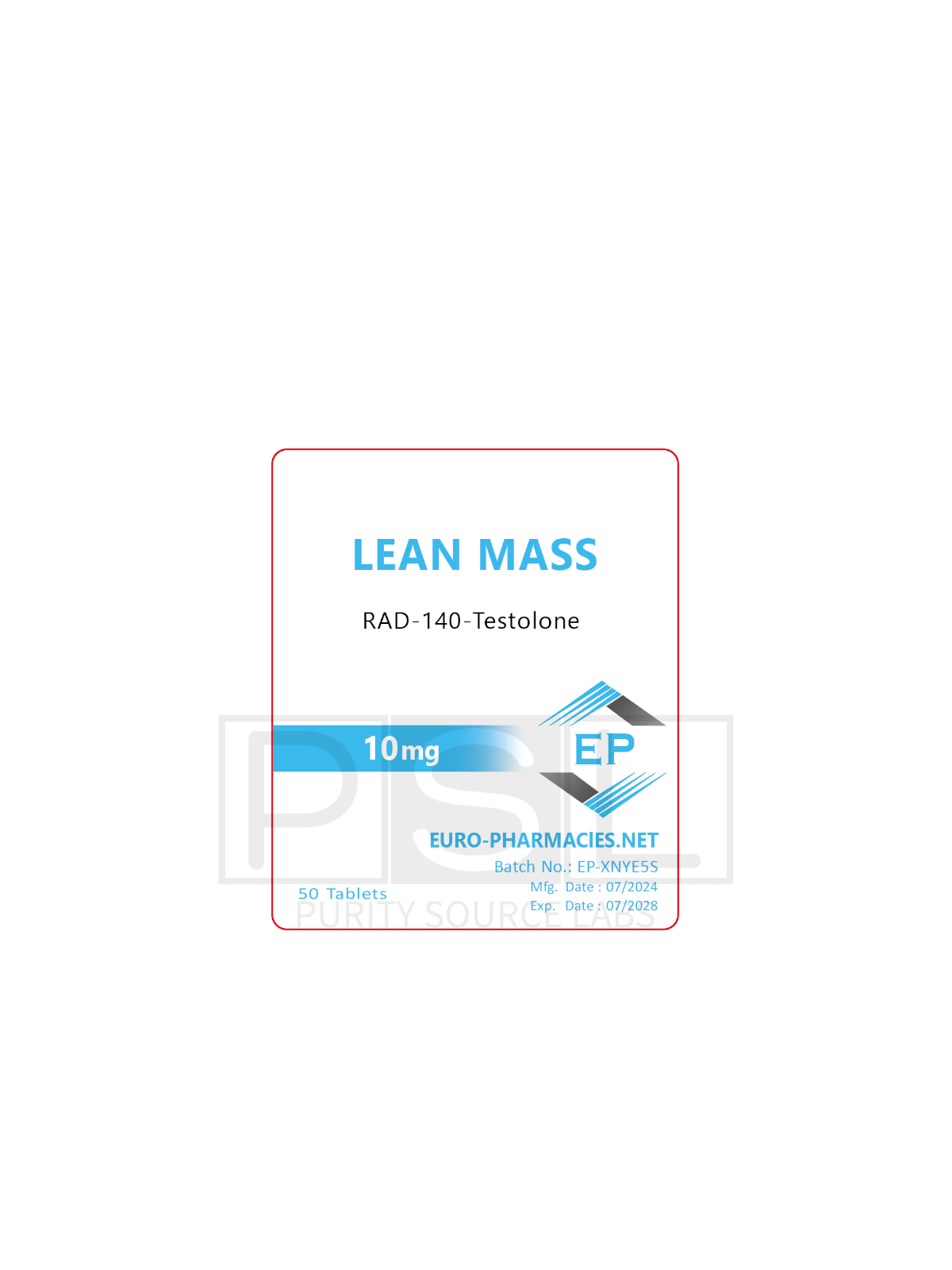 Lean Mass (RAD140) - 10mg/tab- 50 tab - Euro-Pharmacies - USA