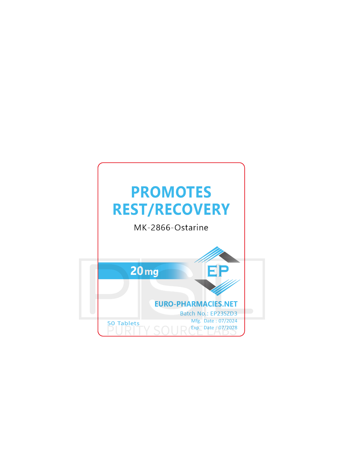 Promotes rest/recovery (MK2866) - 20mg/tab - 50 tab - USA