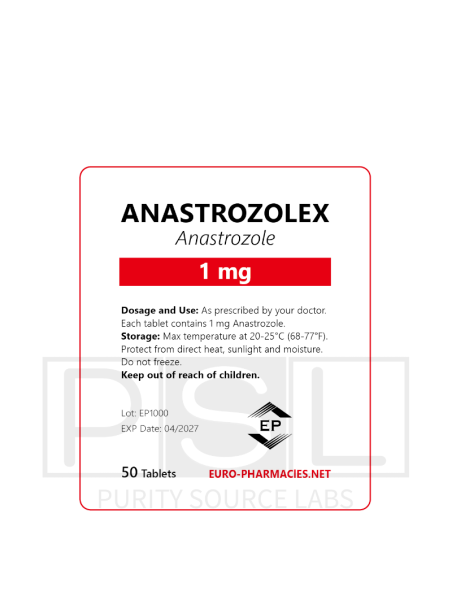 Anastrozolex (Arimidex) 1mg/tab, 50 pills/bag - Euro-Pharmacies - USA