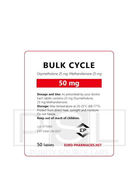 Bulk Cycle ( D-bol 25mg +  Drol 25mg ) -50mg/tab, 50 pills/bag - Euro-Pharmacies - USA