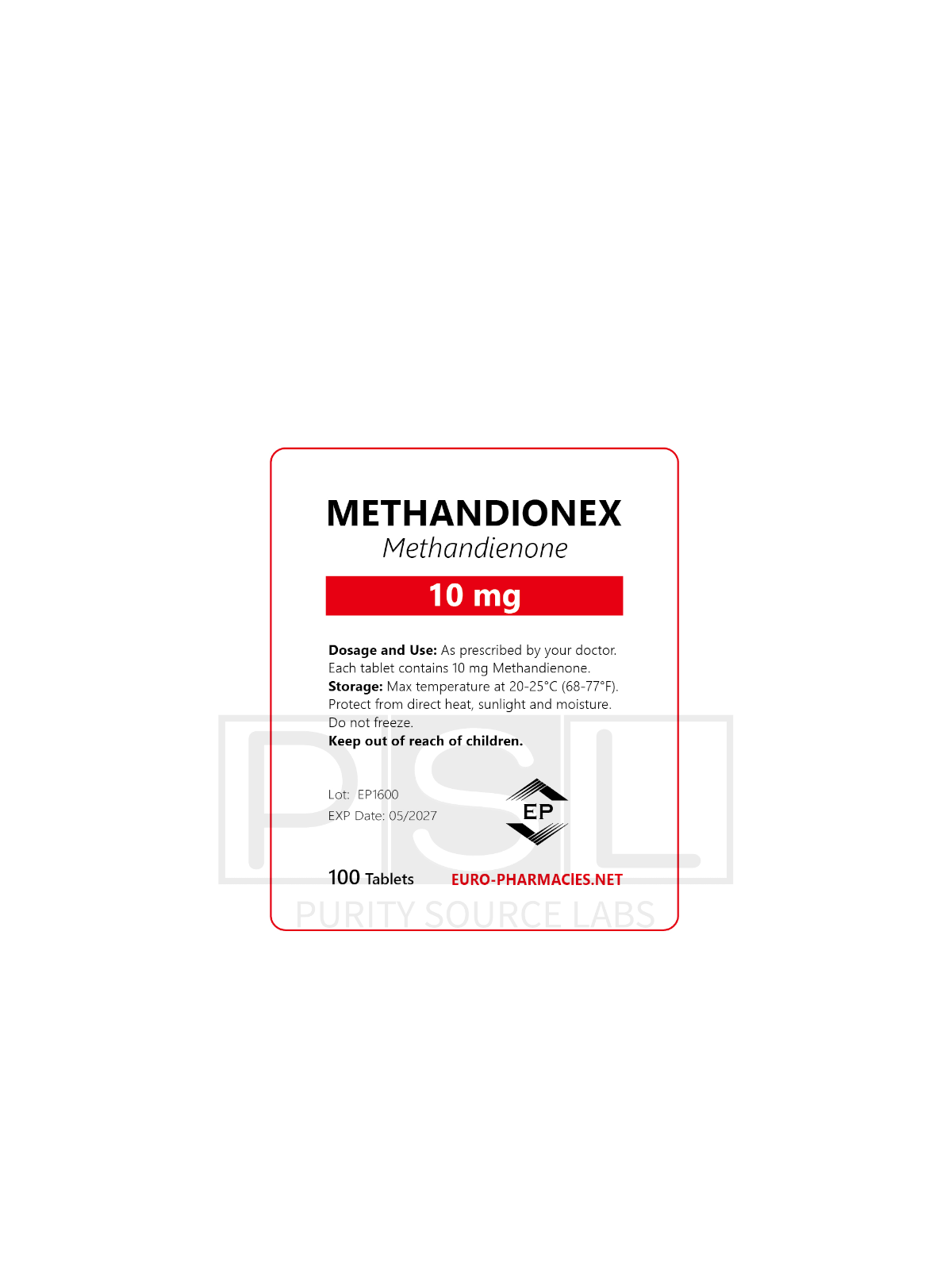 Methandionex 10 (Dianabol) - 10mg/tab, 100 pills/bag - Euro-Pharmacies - USA