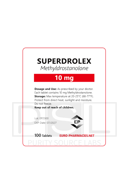 Superdrolex (Methyldrostanolone) - 10mg/tab, 100 pills/bag - Euro-Pharmacies - USA