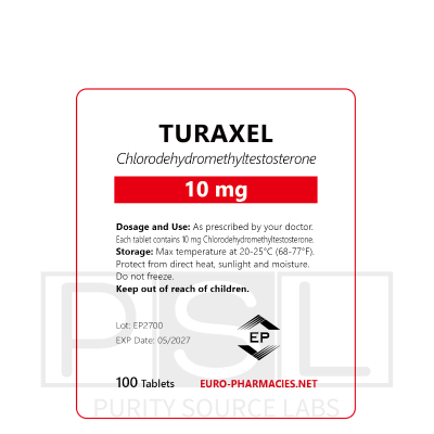 Turaxel 10 (Turanabol) - 10mg/tab, 100 pills/bag - Euro-Pharmacies - USA