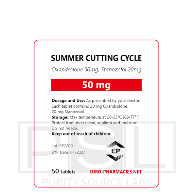 Summer Cutting cycle (20 mg winstrol + 30mg anavar)  -50mg/tab, 50 pills/bag - Euro-Pharmacies - USA