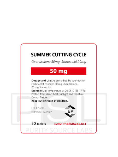 Summer Cutting cycle (20 mg winstrol + 30mg anavar)  -50mg/tab, 50 pills/bag - Euro-Pharmacies - USA