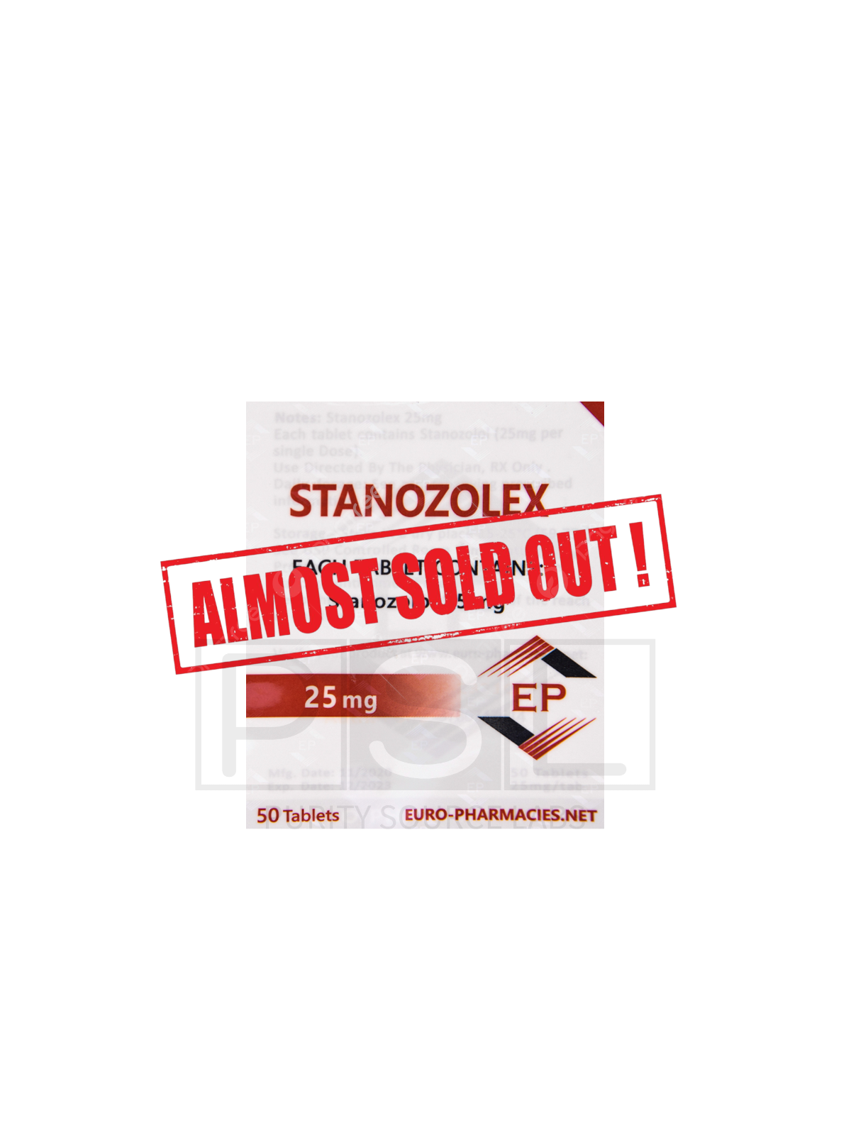 Stanozolex 25 (Winstrol) - 25mg/tab, 50 pills/bag - Euro-Pharmacies - USA