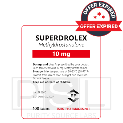 Superdrolex (Methyldrostanolone) - 10mg/tab, 100 pills/bag - Euro-Pharmacies - USA
