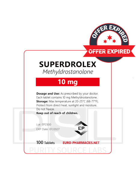 Superdrolex (Methyldrostanolone) - 10mg/tab, 100 pills/bag - Euro-Pharmacies - USA