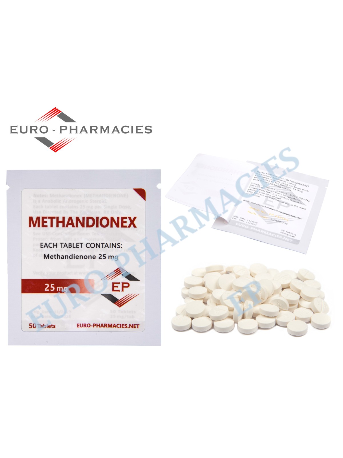Methandionex (Dianabol) - 25mg/tab 50 Tabs/bag - EP - USA