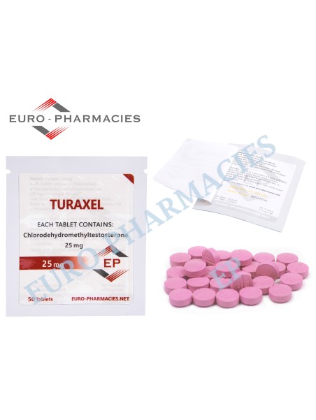 Turaxel 25 (Turanabol) - 25mg/tab, 50 pills/bag - Euro-Pharmacies - USA