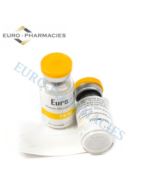 HMG- (Euro-HMG ) - 75iu/ 2ml vial - EP+ Bacteriostatic Water- 0.9% 2ml/vial EP