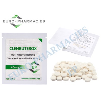 Clenbuterox (Clenbuterol) - 40mcg/tab, 100 pills/bag - Euro-Pharmacies